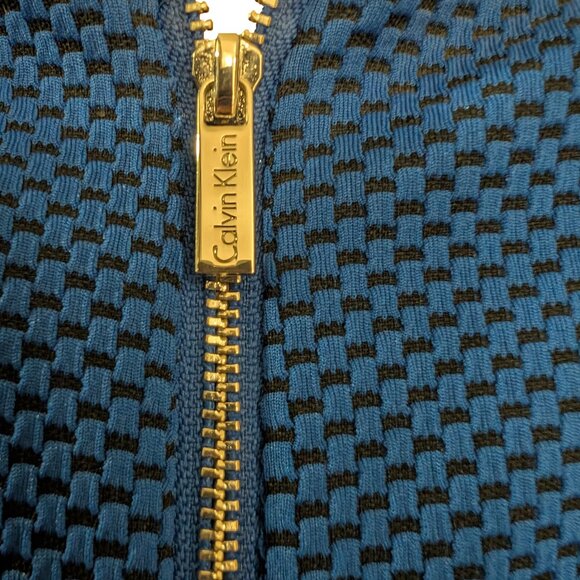 Calvin Klein Jacquard Zip Trim Sheath Dress *New with Tag* - Picture 3 of 3